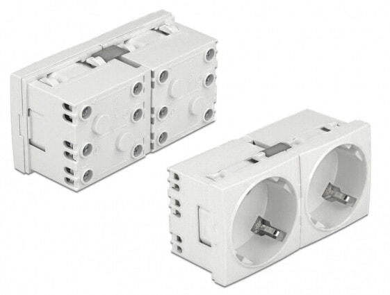 Delock 81325 - CEE 7/3 - White - Acrylonitrile butadiene styrene (ABS) - Plastic - 250 V - 16 A - 45 mm