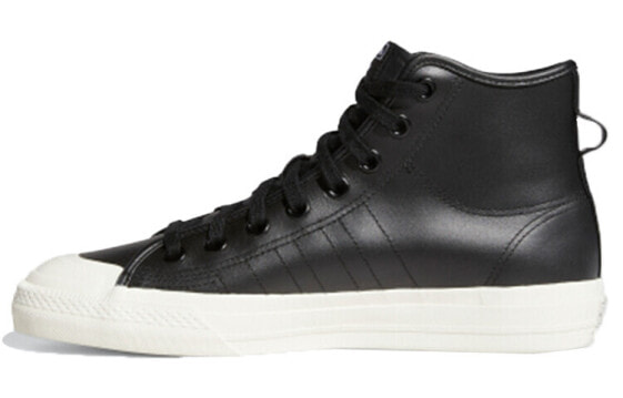 Кроссовки высокие Adidas Originals NIZZA Hi Rf черно-белые