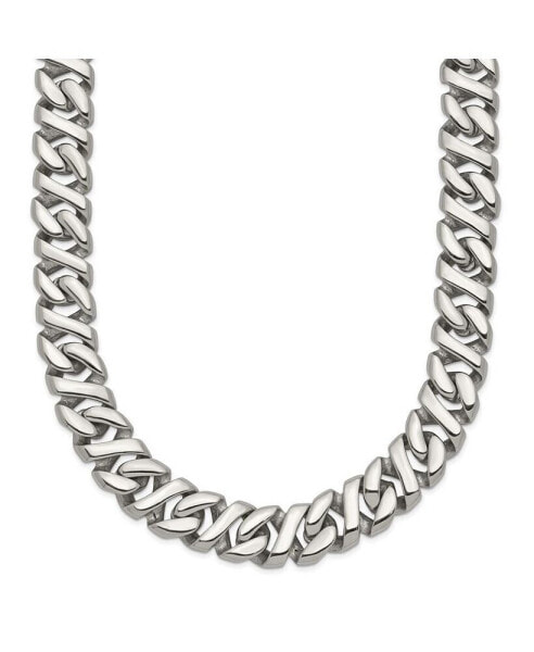 Stainless Steel Polished 24 inch Link Necklace