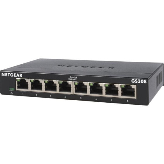 NETGEAR GS308-300PES Gigabit-Ethernet-Ethernet-Switch mit 8 Ports (10/100/1000)
