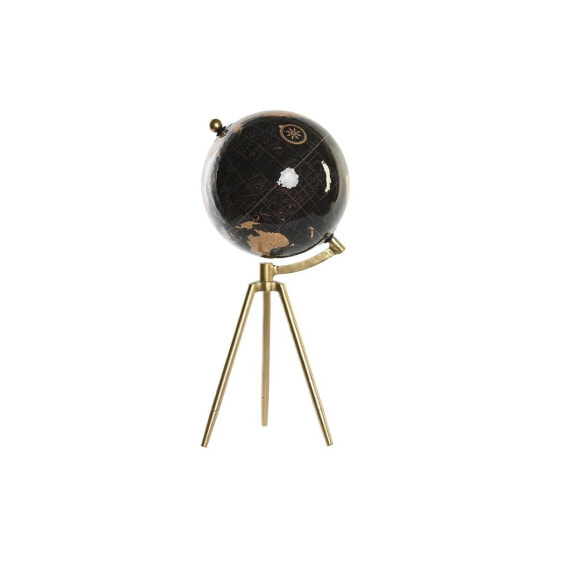 Земной глобус DKD Home Decor Чёрный Позолоченный Металл 20 x 20 x 47 cm