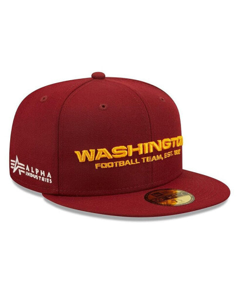 Men's x Alpha Industries Burgundy Washington Commanders Alpha 59FIFTY Fitted Hat