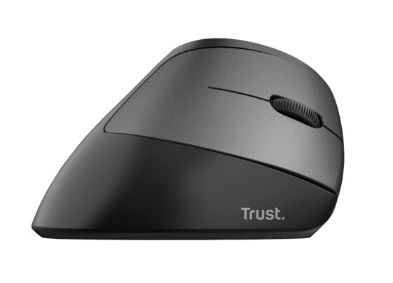 Trust Bayo Wireless Rechargeable Ergonomic Mouse - Right-hand - Optical - RF Wireless - 2400 DPI - Black