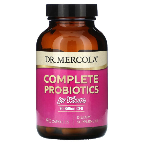 Dr. Mercola, Полные пробиотики для женщин, 70 млрд КОЕ, 90 капсул
