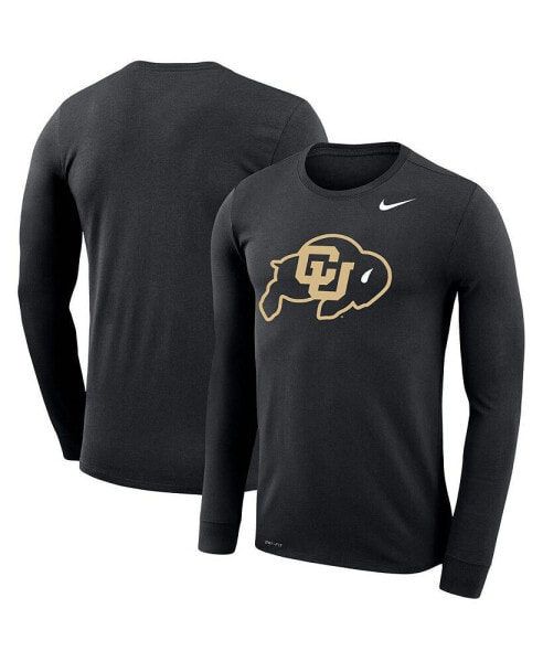 Men's Black Colorado Buffaloes Big and Tall Primary Logo Legend Performance Long Sleeve T-shirt