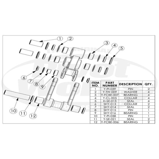 PIVOT WORKS Yamaha YZ 125-250 ´05 Linkage Repair Kit