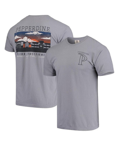 Men's Pepperdine Waves Comfort Colors Campus Scenery T-shirt - Gray
