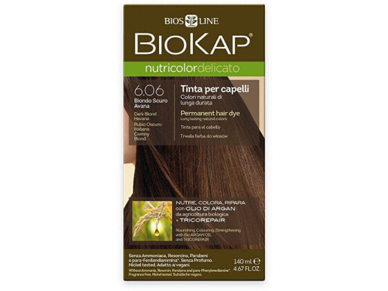 Краска для волос BioKap NUTRICOLOR DELICATO - 6.06 Темный блонд Гавана 140 мл