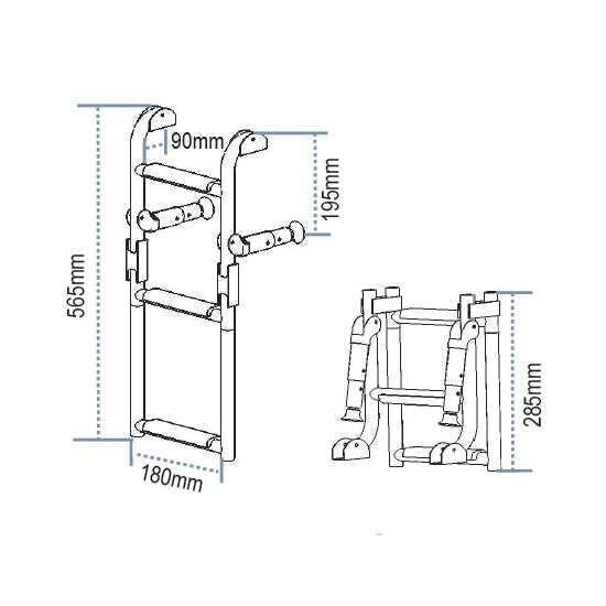 LALIZAS Stainless Steel Folding Ladder