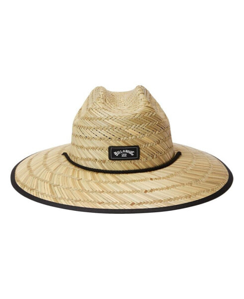 Men's Natural Tides Print Logo Straw Hat