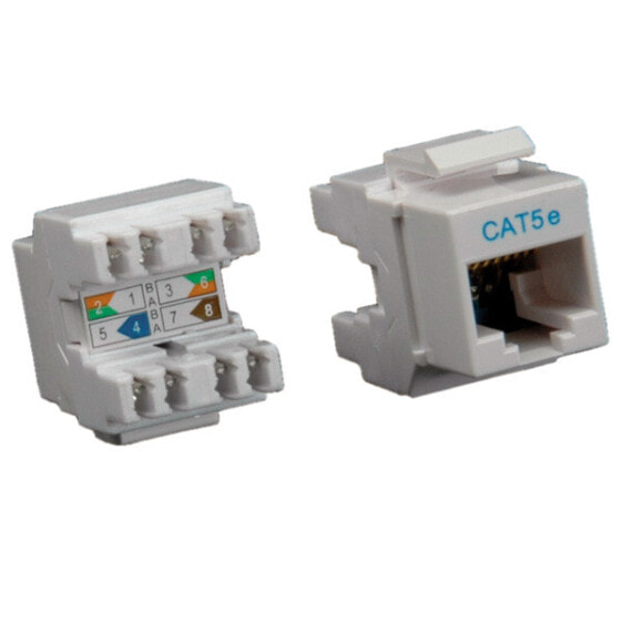 ROLINE Cat.5e Keystone Jack - RJ-45 - unshielded light grey - RJ-45 - Cat5e - Grey