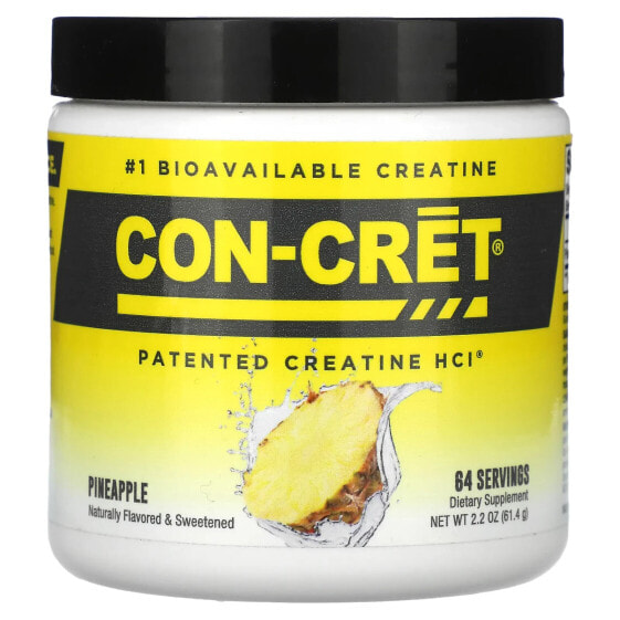 Con-Cret, Запатентованный креатин гидрохлорид, ананас, 61,4 г (2,2 унции)