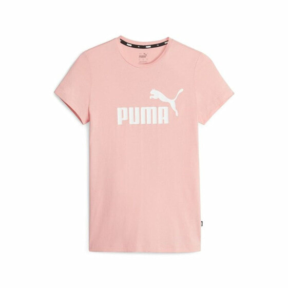 Женская футболка с коротким рукавом Puma Ess Logo светло-розовая
