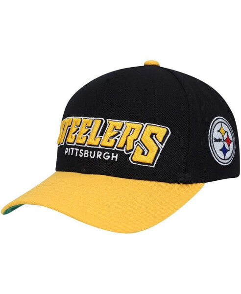 Big Boys Black, Gold Pittsburgh Steelers Shredder Adjustable Hat