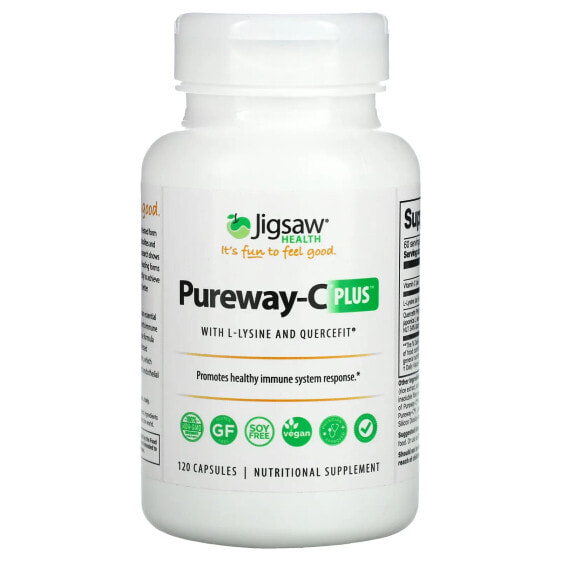 Витамин C Pureway-C Plus с L-лизином и Quercefit, 120 капсул Jigsaw Health
