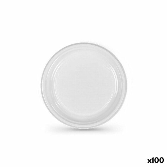 Set of reusable plates Algon White Plastic 17 x 17 x 1,5 cm (10 Units)