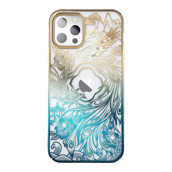 Чехол для смартфона Kingxbar Phoenix для iPhone 14 Plus, золото-синий