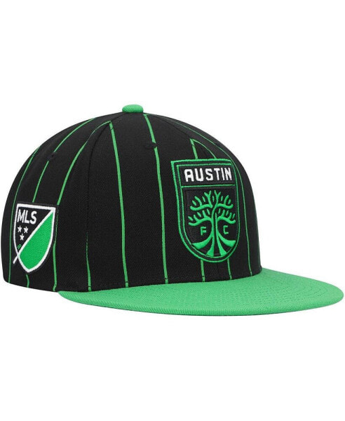 Бейсболка Mitchell & Ness мужская черная Austin FC Team Pin Snapback Hat