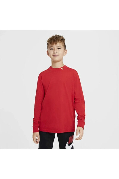 Футболка Nike Sportswear Older Kids' Long-sleeve - Red