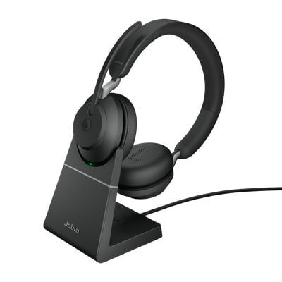 Гарнитура Jabra Evolve2 65 USB-A Черная MS с подставкой для зарядки Стерео - Беспроводная - Офисный/Колл-центр - 20 - 20000 Гц - 176,4 г - Черная