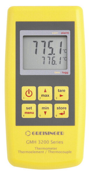Greisinger GMH 3221 - Yellow - °C - -220 - 1372 °C - 1% - Type K