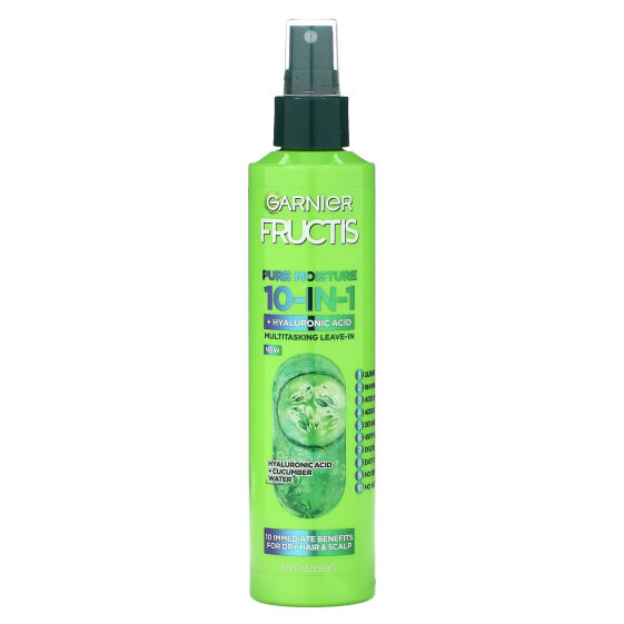 Несмываемый уход для волос GARNIER Fructis Pure Moisture 10-In-1 с гиалуроновой кислотой 239 мл