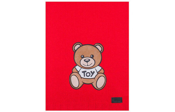 Шарф Moschino Teddy Bear Wool Shawl Red Unisex