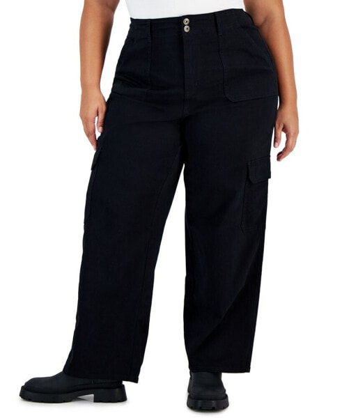 Trendy Plus Size Relaxed-Fit Straight-Leg Cargo Pants