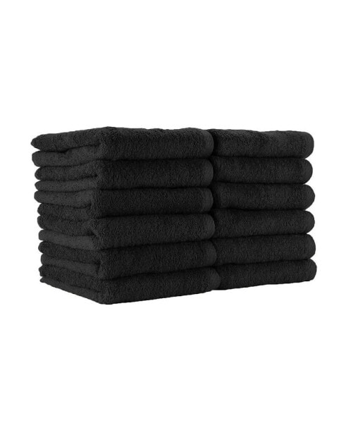 Bleach-Safe Cotton Salon Towels (12 Pack), Jr. Size 16x27 in., Solid Color, Absorbent Hair Drying Towel, Perfect for Salon and Spa
