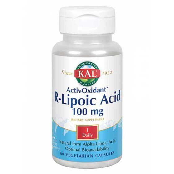 KAL R-Lipoic Acid ActivOxidant Antioxidant 60 Caps