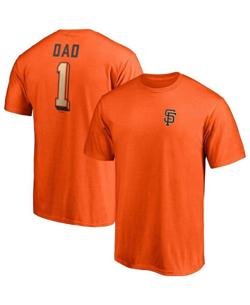Men's Orange San Francisco Giants Number One Dad Team T-shirt