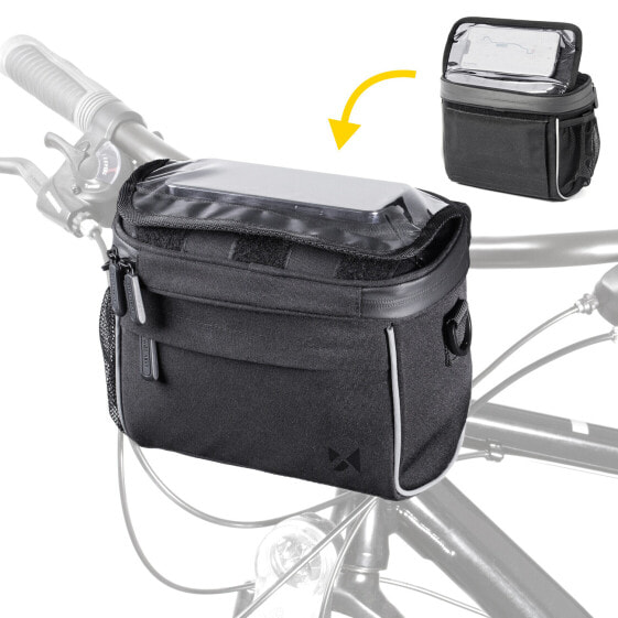 Велосипедная сумка на руль для навигации с плечевым ремнем черная Wozinsky WBHBB-01