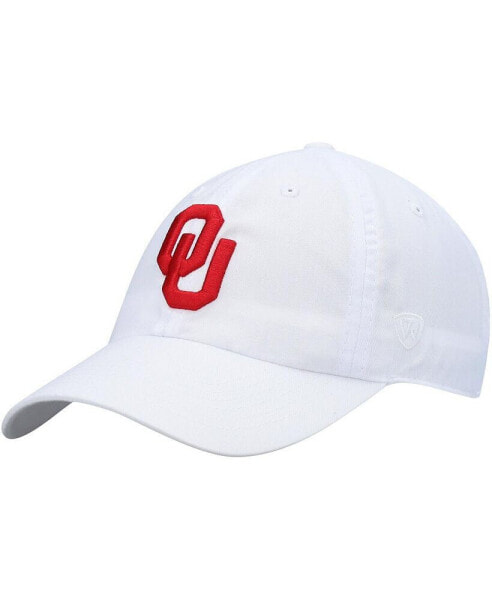 Men's White Oklahoma Sooners Staple Adjustable Hat
