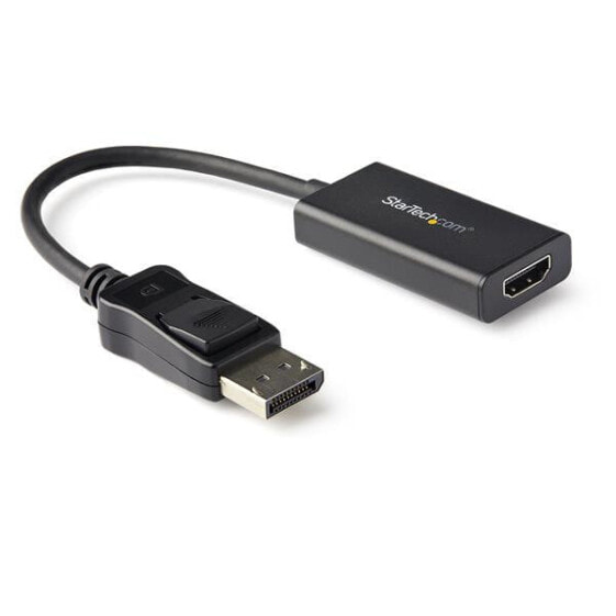 StarTech.com DisplayPort to HDMI Adapter - 4K 60Hz HDR10 Active DisplayPort 1.4 to HDMI 2.0b Video Converter - 4K DP to HDMI Adapter Dongle for Monitor/Display/TV - Latching DP Connector - 0.122 m - DisplayPort - HDMI Type A (Standard) - Male - Female - Straight