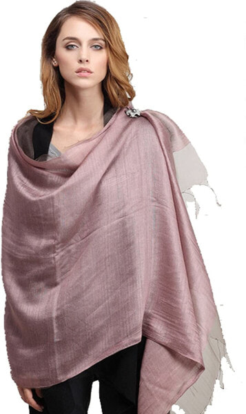 LadyMYP 200 x 65 cm luxury double stole scarf made of silk & thread or silk & cotton, various colours to choose from