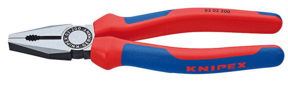 KNIPEX 03 02 200 - Lineman's pliers - 1.6 cm - Steel - Vinyl - Blue/Red - 20 cm