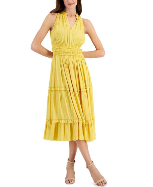 Women's Sleeveless Tiered Midi Dress