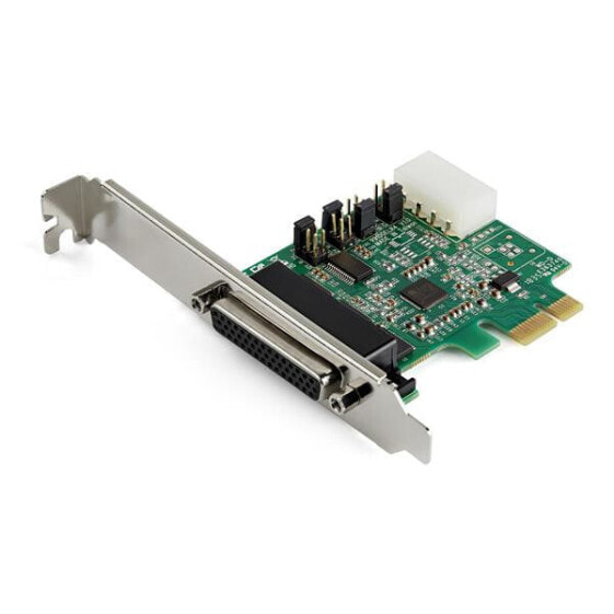 StarTech.com 4-port PCI Express RS232 Serial Adapter Card - PCIe RS232 Serial Host Controller Card - PCIe to Serial DB9 Card - 16950 UART - Expansion Card - Windows/Linux - PCIe - Serial - Full-height / Low-profile - RS-232 - Green - 214358 h