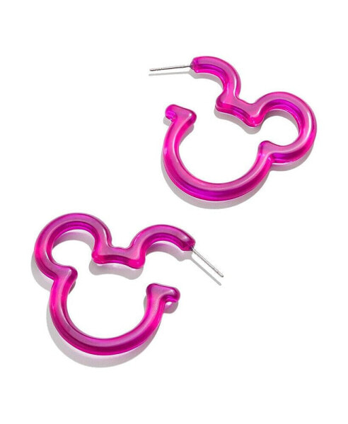 Women's Mickey Mouse Pink Essential Hoop Earrings