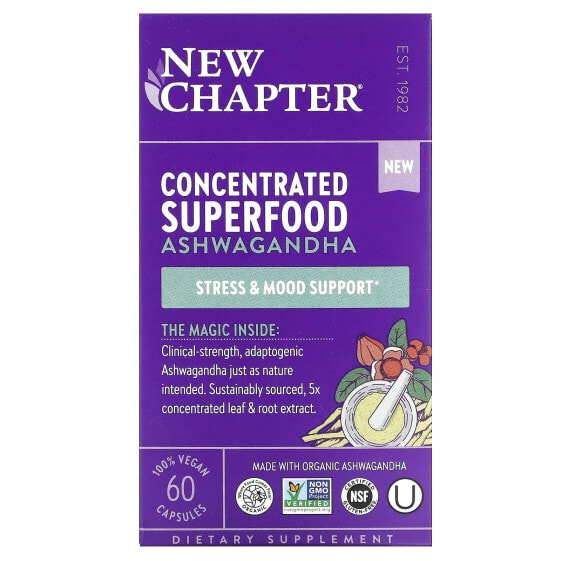 Concentrated Superfood Ashwagandha , 60 Vegan Capsules