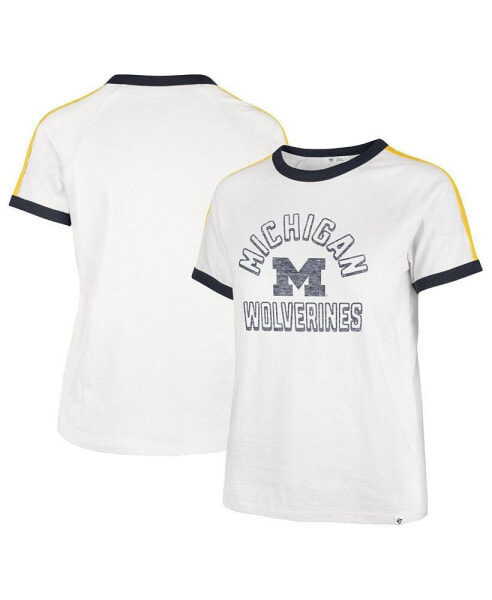 Women's White Michigan Wolverines Sweet Heat Peyton T-shirt