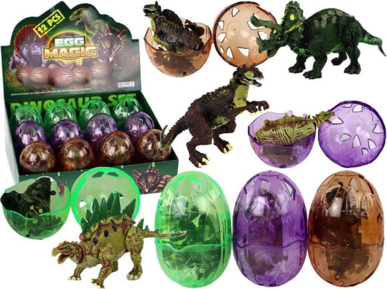 Figurka LeanToys Jajo Figurka Dinozaura 3 Kolory 9 cm