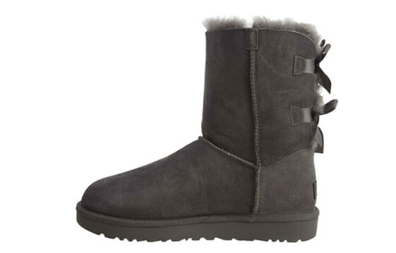 Угги женские UGG Mini Bailey Bow II Boot серого цвета 1016225