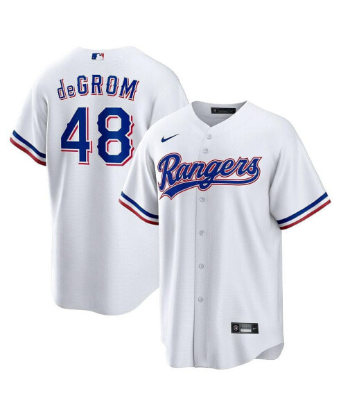 Men's Jacob deGrom White Texas Rangers Home Replica Player Jersey