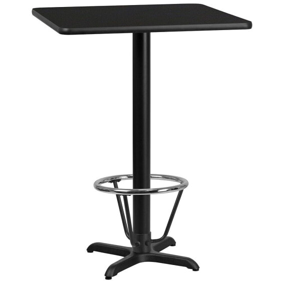 24'' Square Black Laminate Table