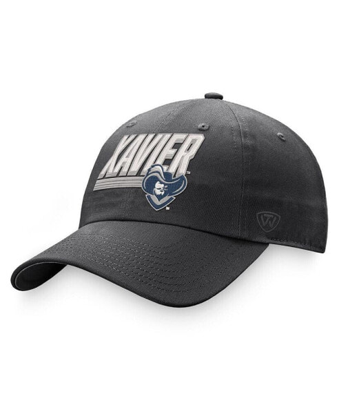 Men's Charcoal Xavier Musketeers Slice Adjustable Hat