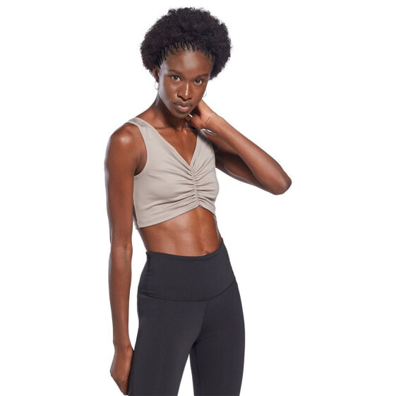 Топ спортивный Reebok Ruched Cropped Top