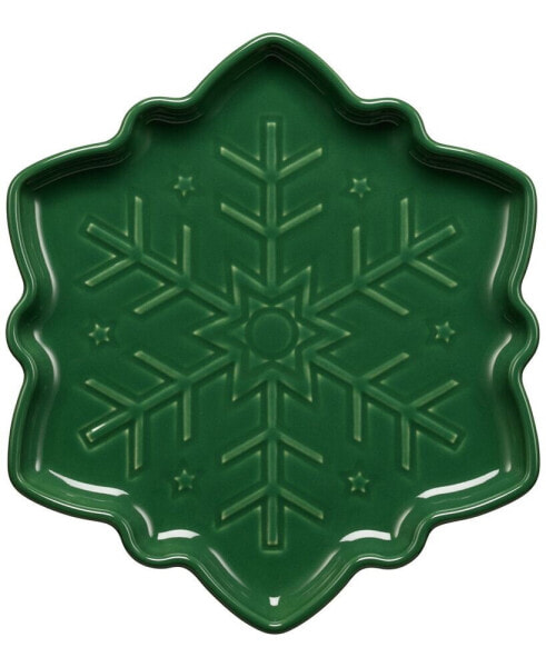 Snowflake Shaped Plate 9"