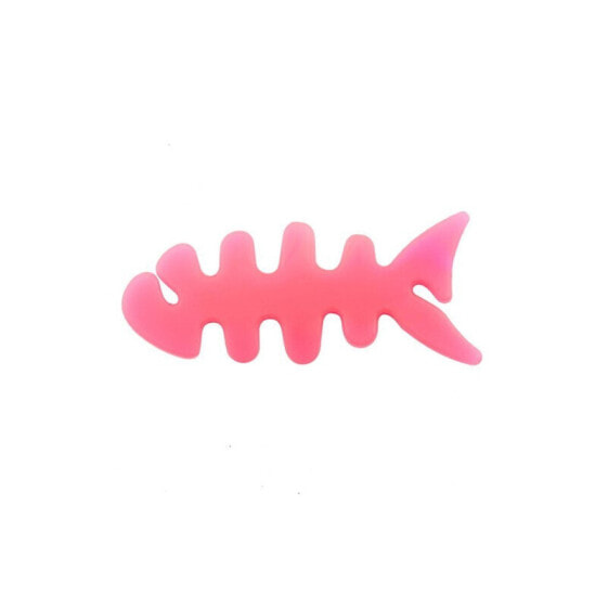Zwijacz organizer kabla słuchawek w kształcie ryby różowy