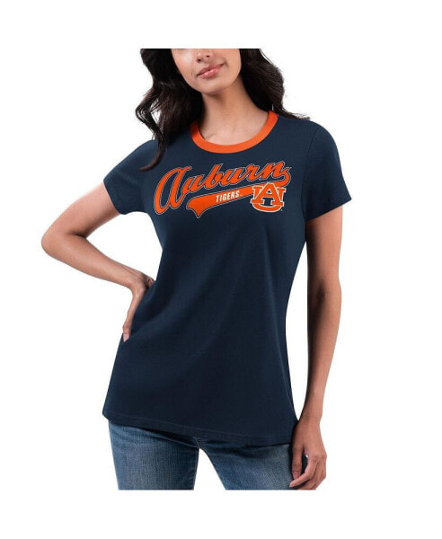 Women's Navy Auburn Tigers Recruit Ringer T-shirt